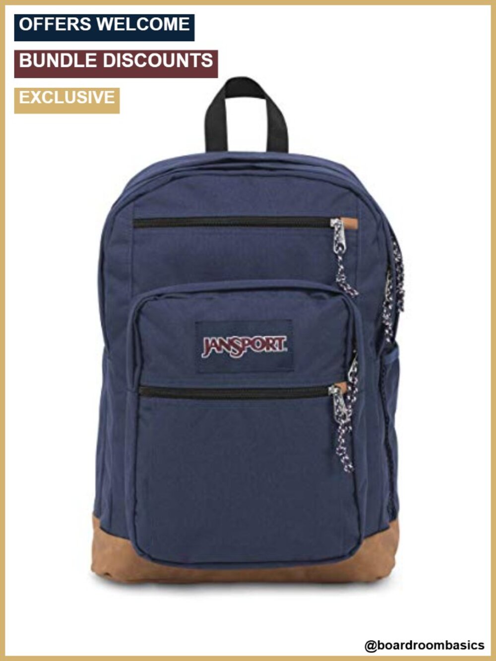 JanSport Cool Student Laptop Backpack Large 15in Sleeve 2 Compartments
